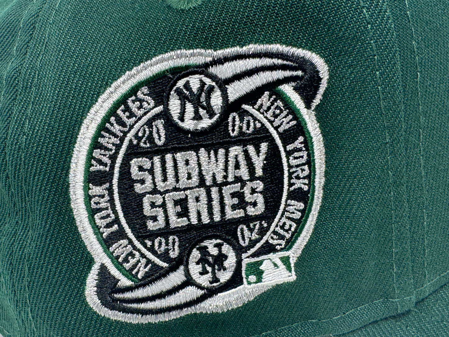 New York Yankees Subway Series Dark Green Statue of Liberty New Era 9forty A-Frame Snapback Hat