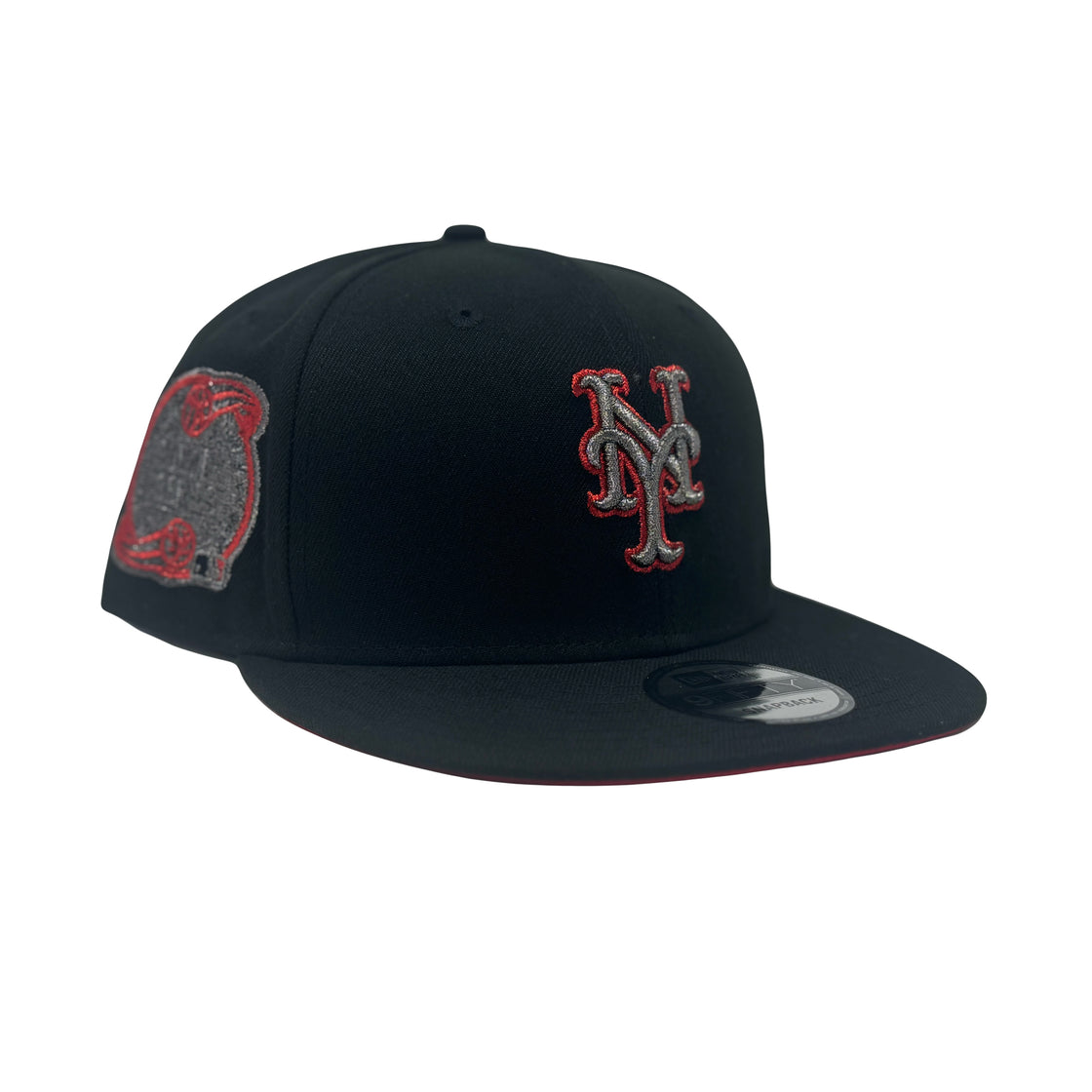 New York Mets Subway Series Black Red Brim Snapback Hats