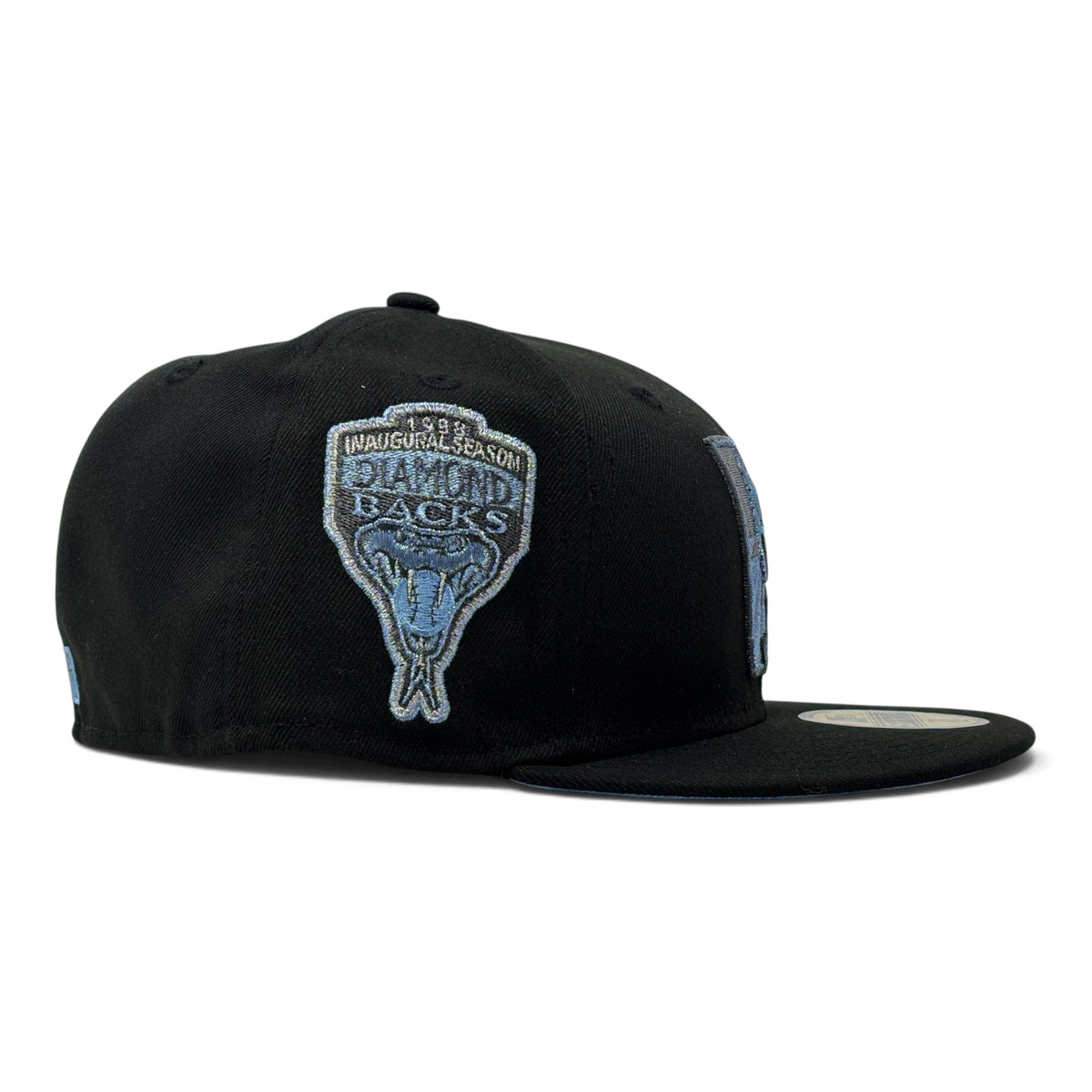 Arizona Diamondbacks 1998 Inaugural Season Upside Down Logo Fitted Hat-Black Sky