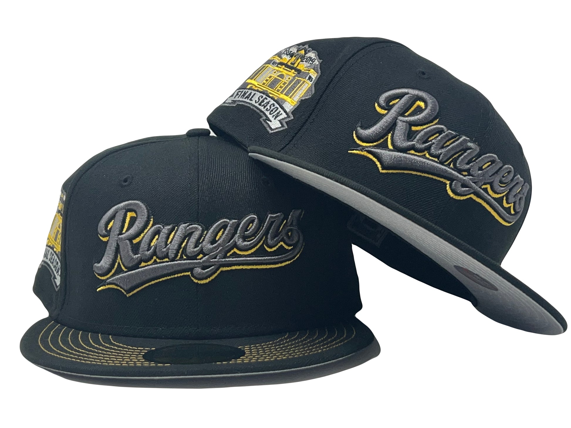 Texas Rangers 1994-2014 Final Season Globe Life Park "Visor Stitch" New Era Fitted Hat