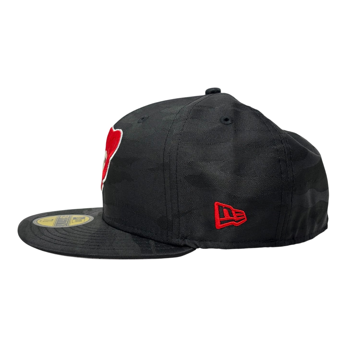 Chicago Cubs Be Alert Foul Ball 59Fifty New Era Fitted Hats-Black Camouflage