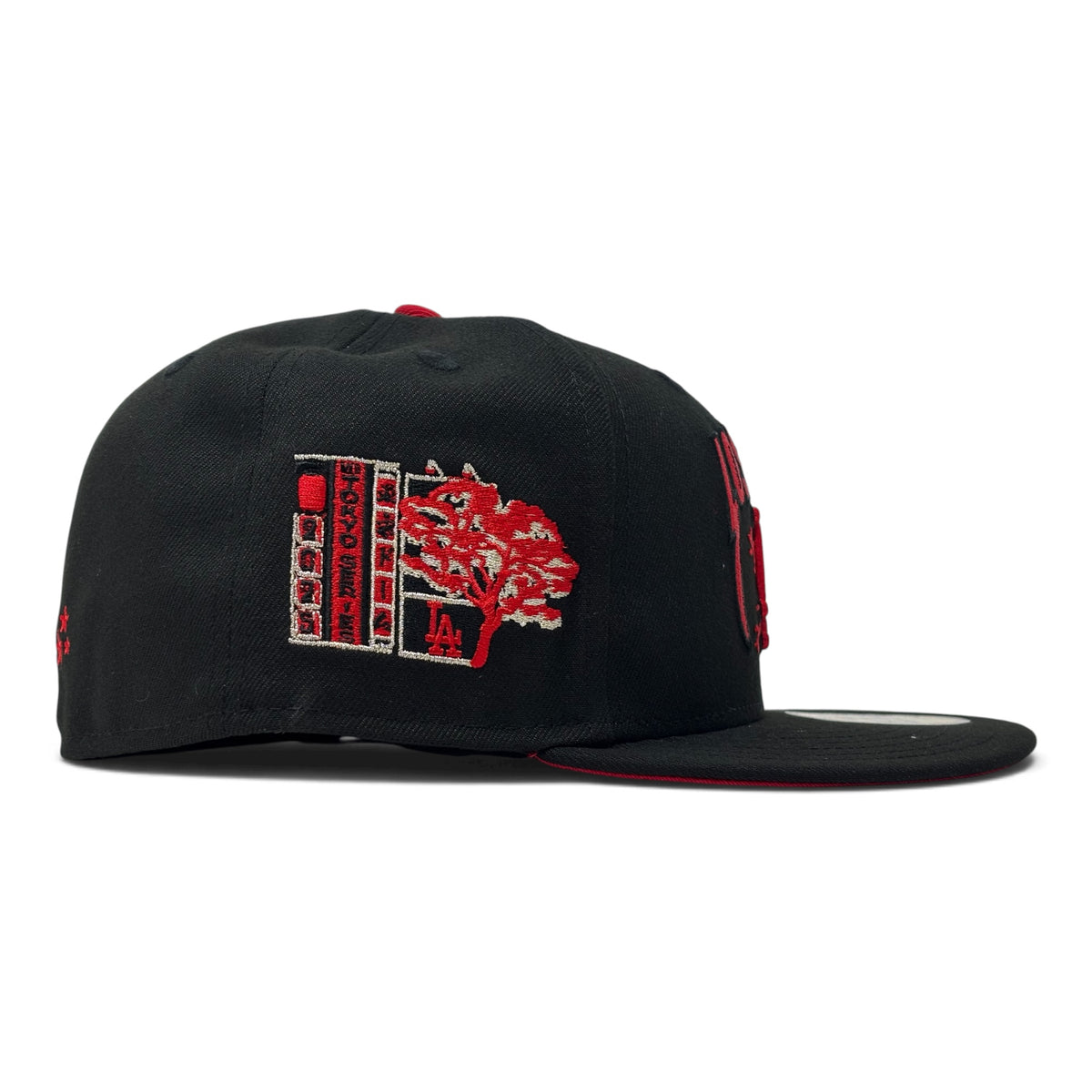 Los Angeles Dodgers 2025 Tokyo Series Red Brim "Metallica Logo" Fitted Hat