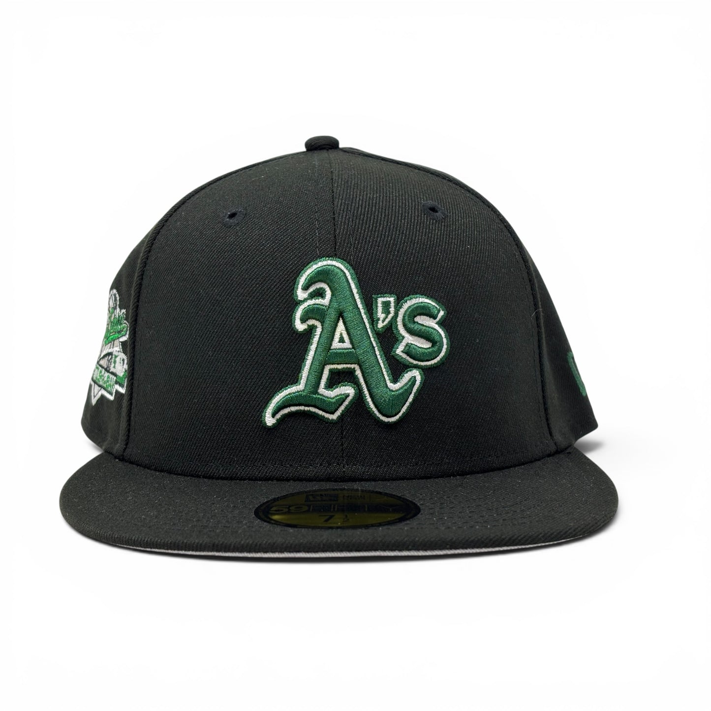 Oakland Athletics Battle of the Bay 1989 World Series Fitted Hats-Black