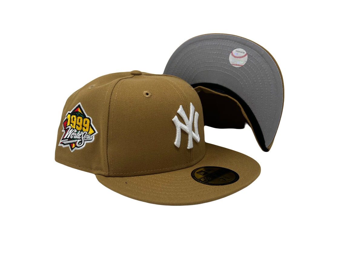 NEW YORK YANKEES 1999 WORLD SERIES CAMEL/ WHEAT 5950 NEW ERA FITTED HAT