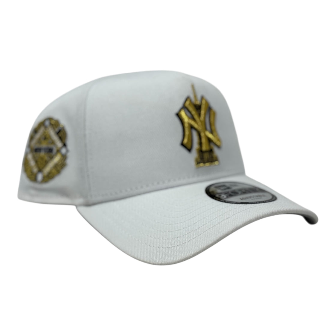 New Era NY Yankees White Gold Empire 9FORTY A-Frame Snapback Hat