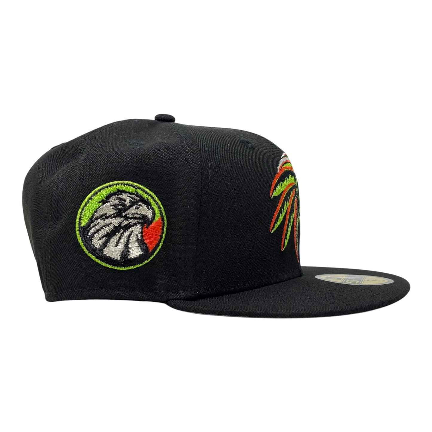 Aztec Skull Warriors New Era Fitted Hat-Black Lime