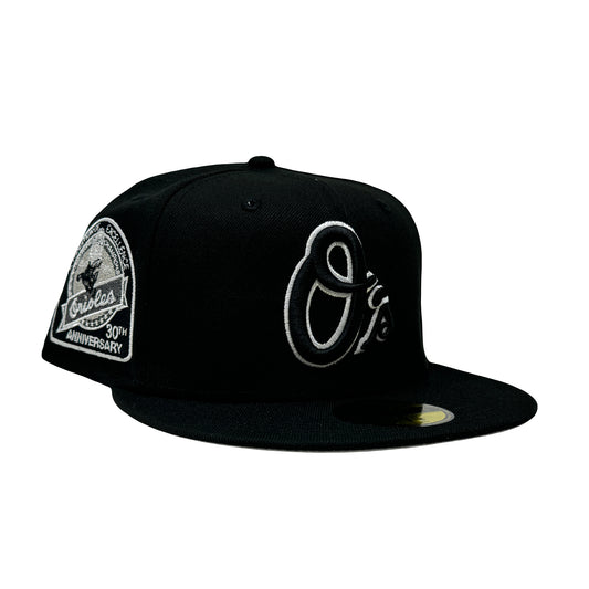 Baltimore Orioles 30th Anniversary Black and White pack 59Fifty New Era Fitted Hat