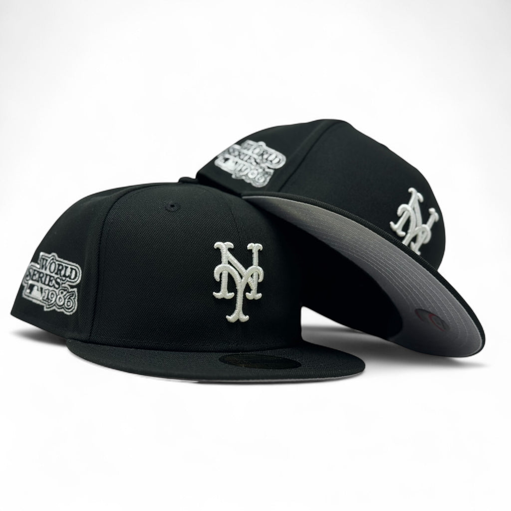New York Mets 1986 World Series Fitted Hats- Black