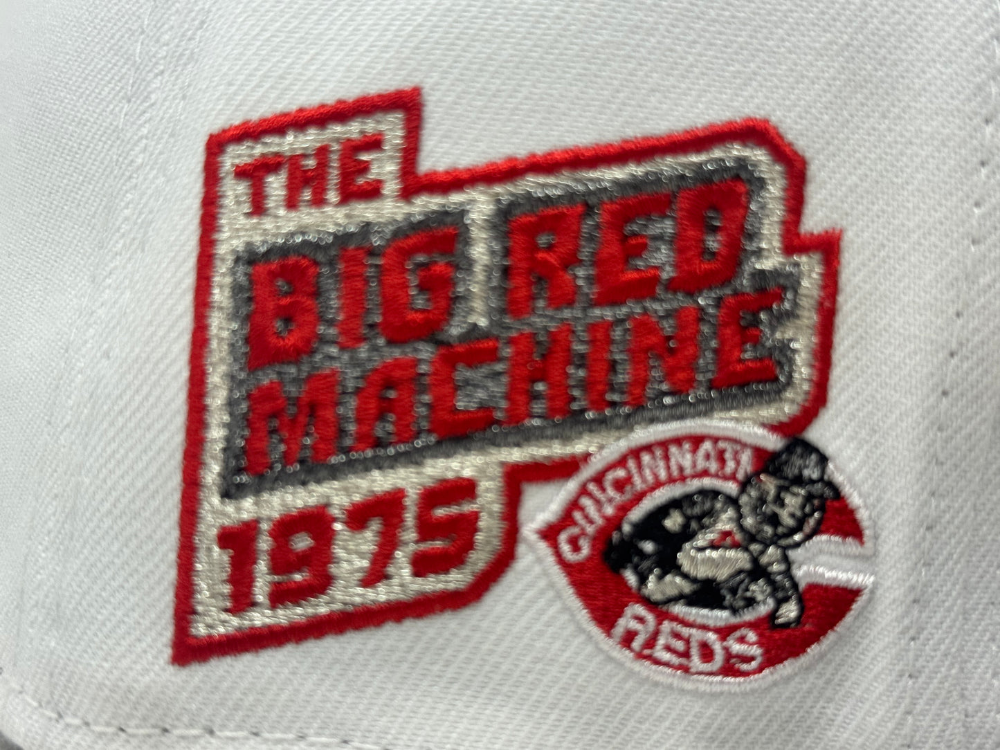 Cincinnati Reds 1975 World Series Fitted Hats-White Black