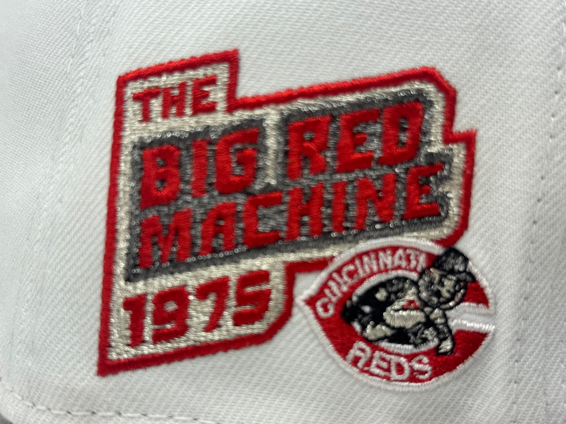 Cincinnati Reds 1975 World Series Fitted Hats-White Black