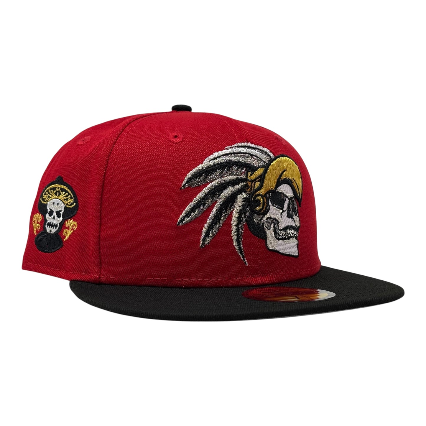 Aztec Skull Warriors New Era Fitted Hat-Black