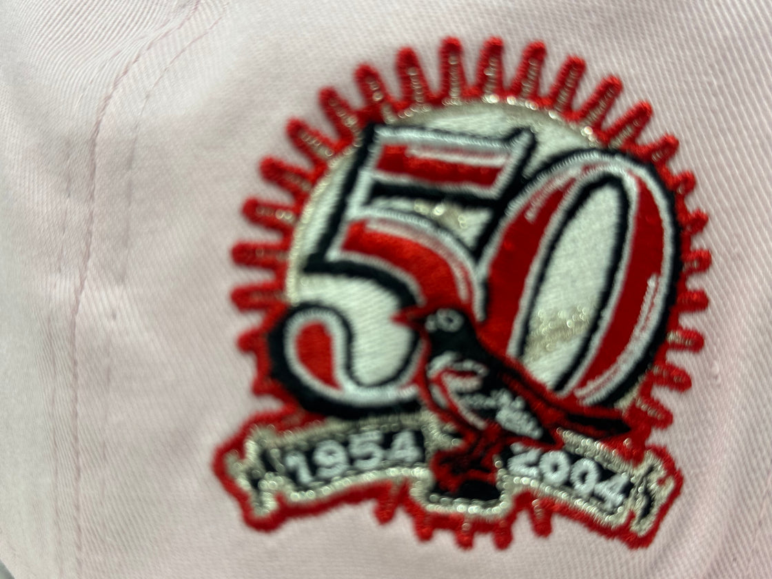 Baltimore Orioles 50th Anniversary Light Pink Fitted Hat