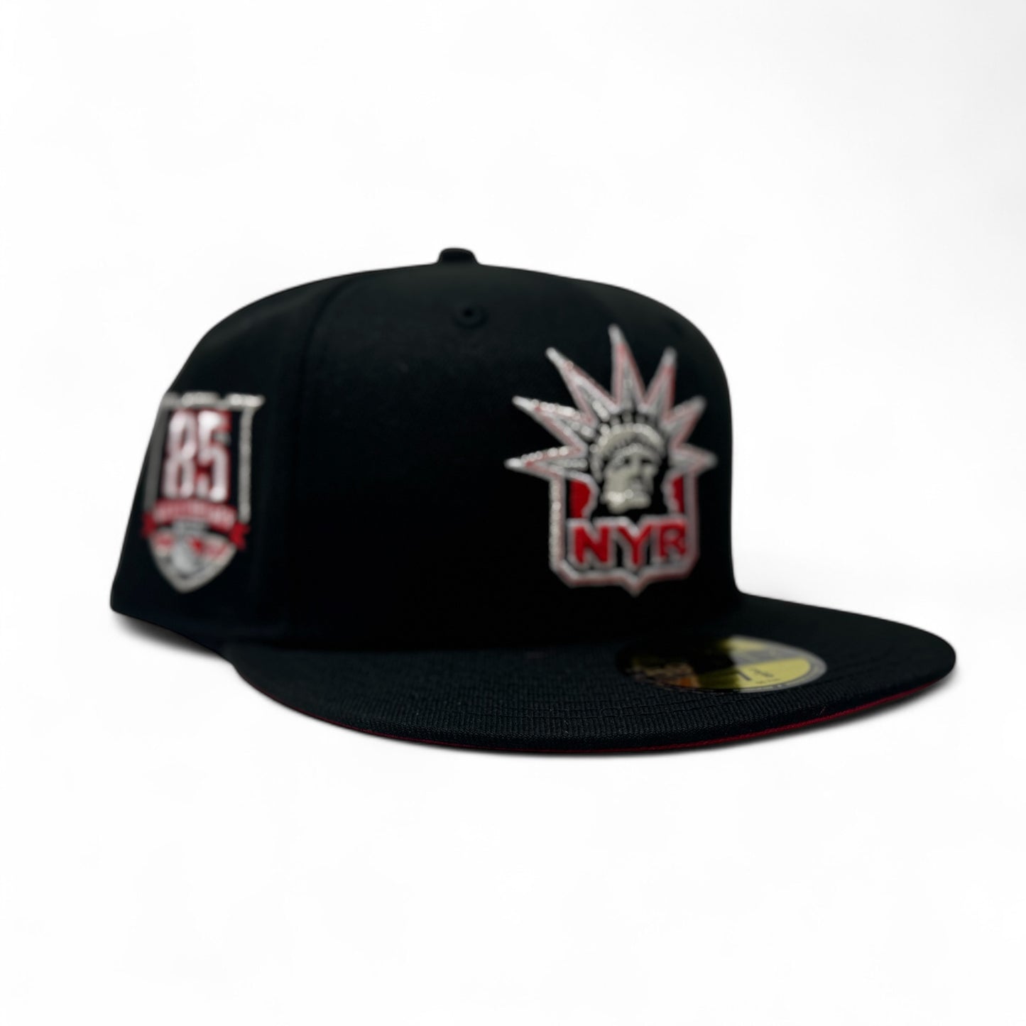 New York Rangers 85th Anniversary Red Brim Fitted Hats