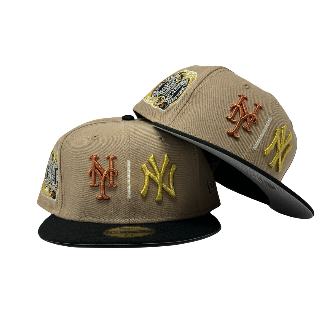 New York Yankees VS Mets Subway Series Khaki 59Fifty New Era Fitted Hat