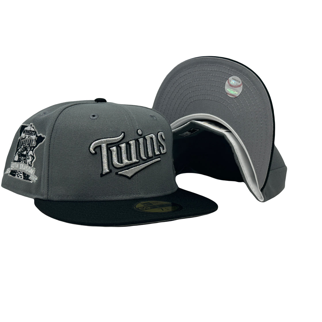 Minnesota Twins 40th Anniversary Gray Brim 59Fifty New Era Fitted Hat