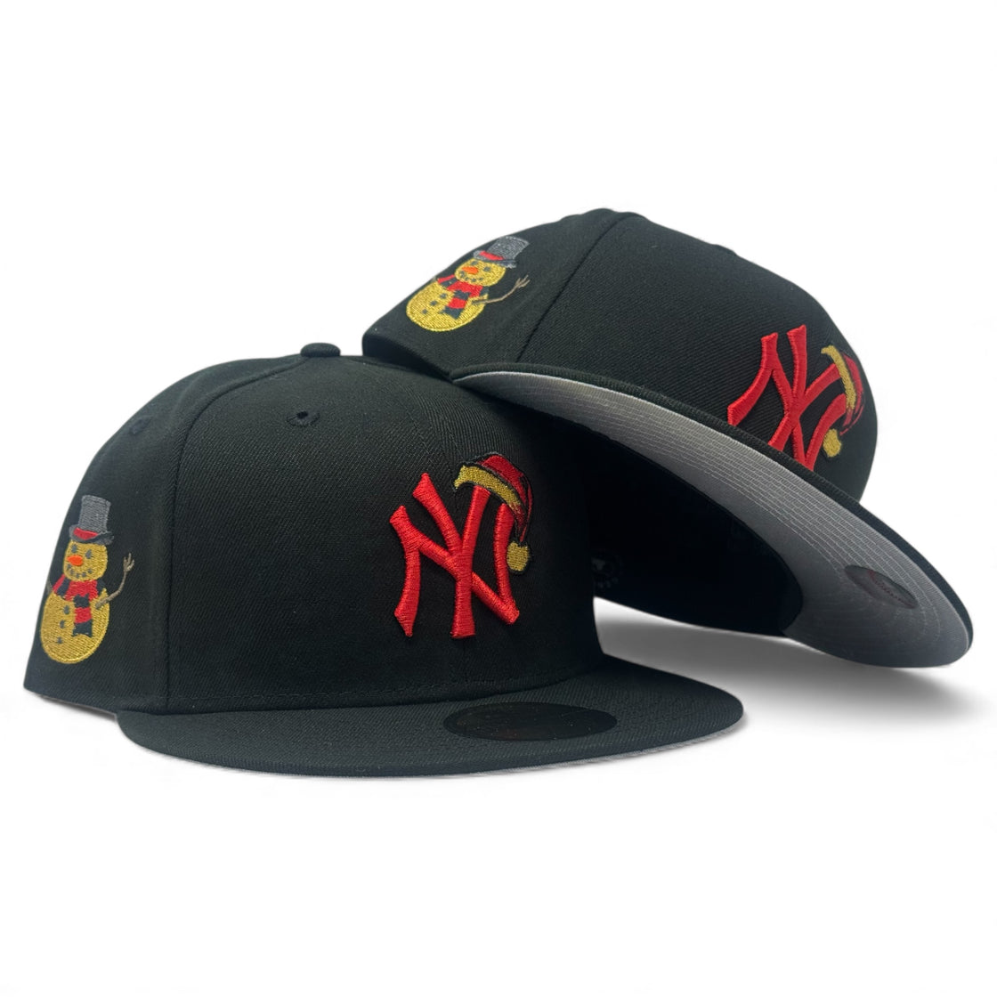 New York Yankees Santa Claus Snowman 59Fifty Fitted Hat-Black