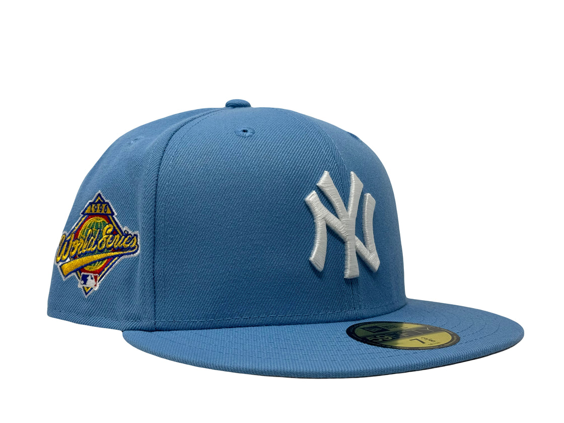 New York Yankees 1996 World Series Sky Blue Gray Brim New Era Fitted Hat