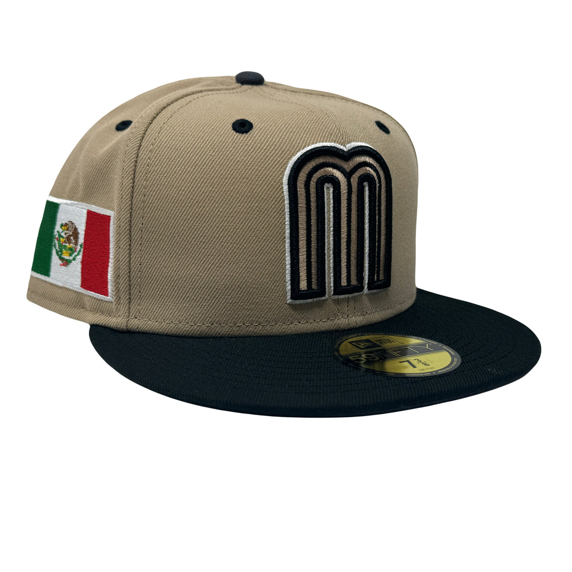 Mexico World Baseball Classic Camel Crown Black Visor Dark gray brim New Era Fitted Hat