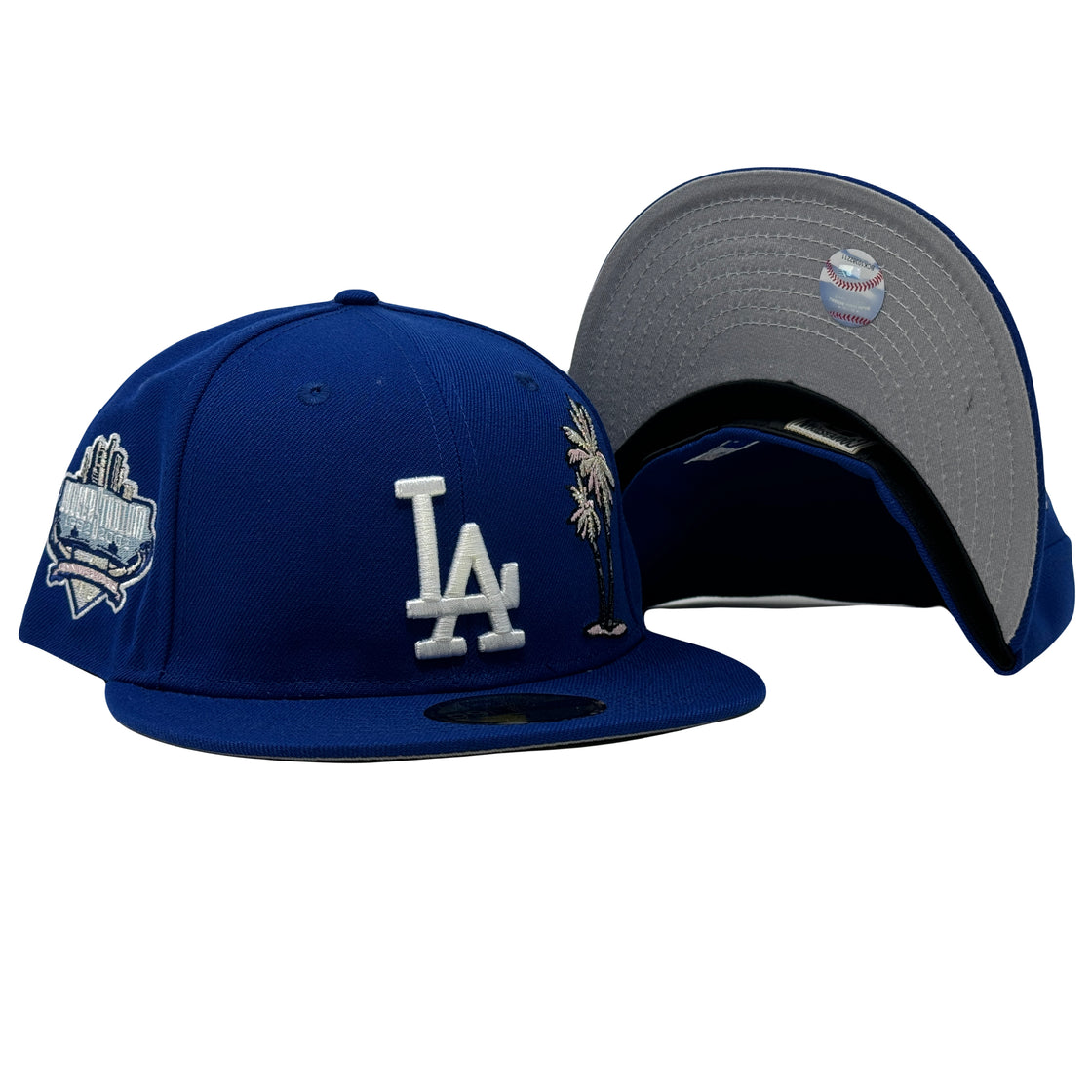 Los Angeles Dodgers 40th Anniversary Palm Tree Light Royal Blue 59Fifty New Era Fitted Hat