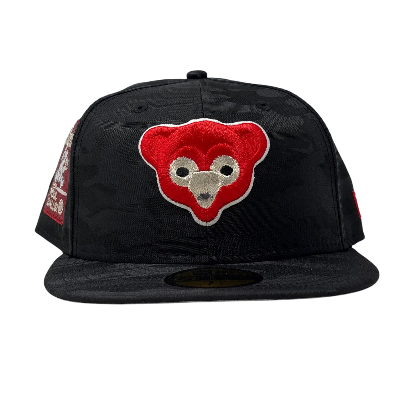 Chicago Cubs Be Alert Foul Ball 59Fifty New Era Fitted Hats-Black Camouflage
