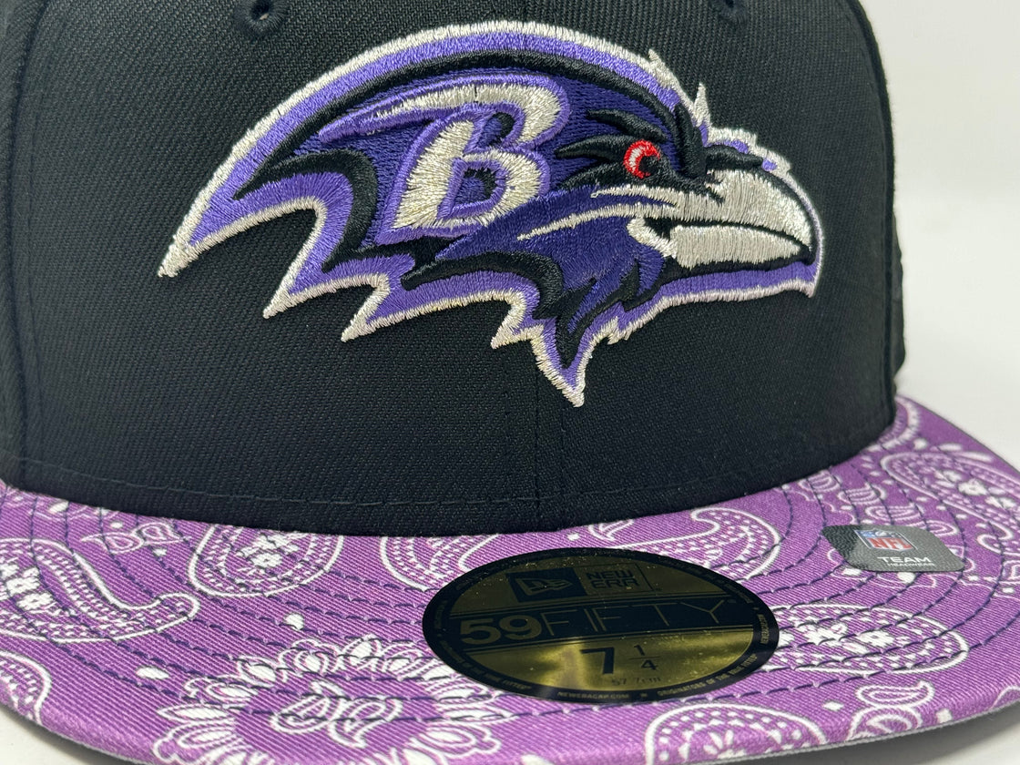 Baltimore Ravens 20th Anniversary NFL Paisley Collection 59Fifty New Era Fitted hat