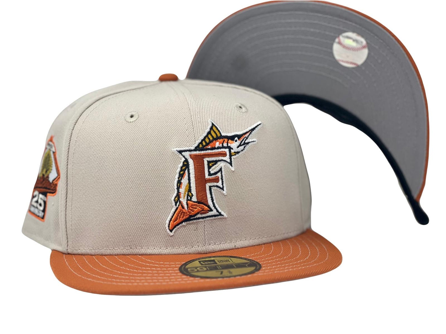 Florida Marlins 25th Anniversary "Pumpkin pack" 59Fifty New Era Fitted Hat
