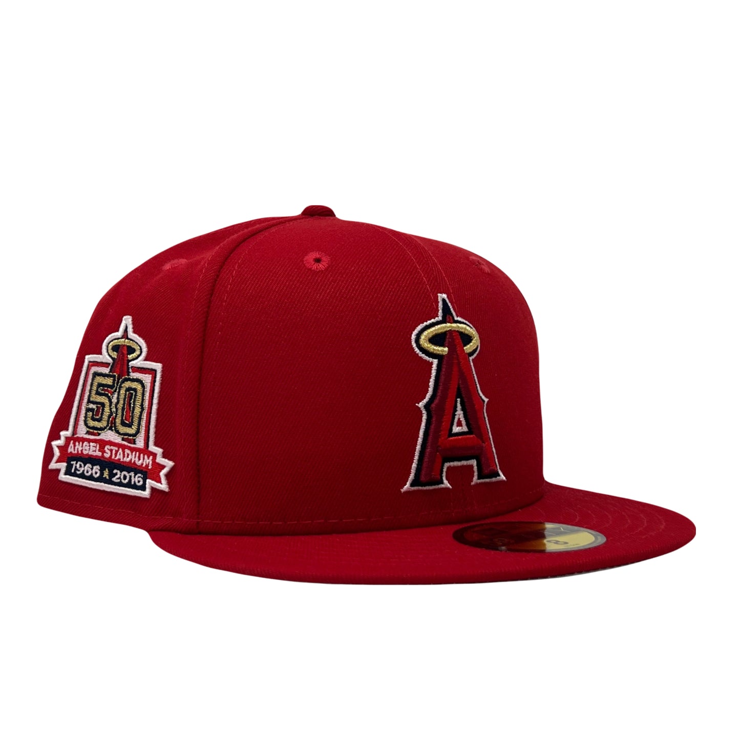 Los Angeles Angels 50th Anniversary Red Gray Brim New Era Fitted Hat