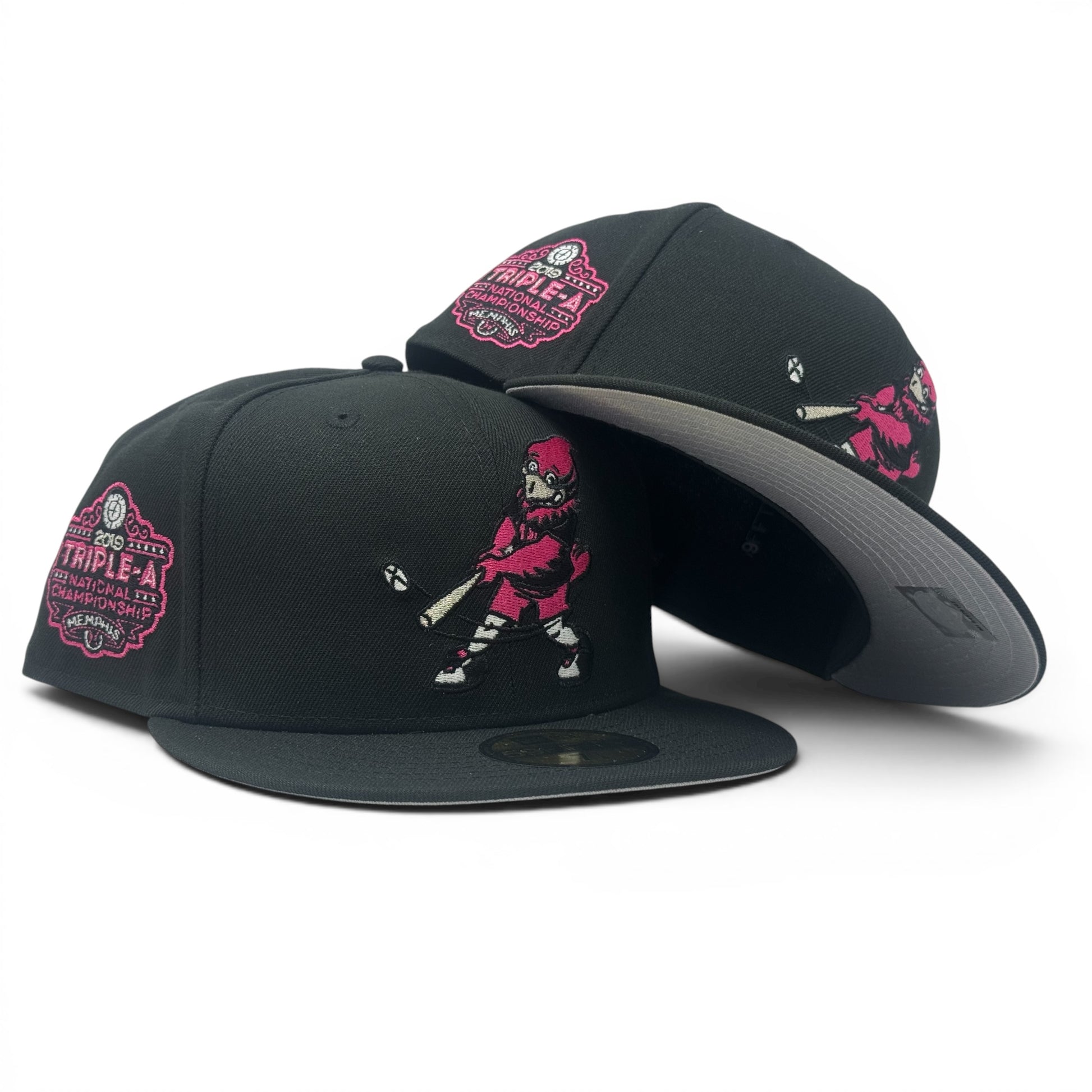 Memphis Red Birds Minor League New Era Fitted Hat-Black Lava