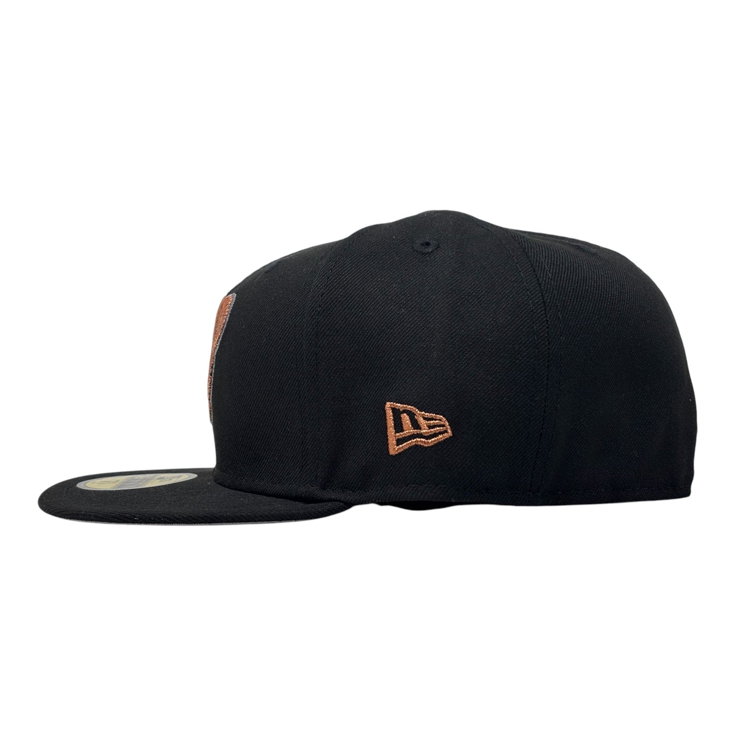 Chicago Cubs Be Alert Foul Ball Logo New Era Fitted Hats-Metallic Copper