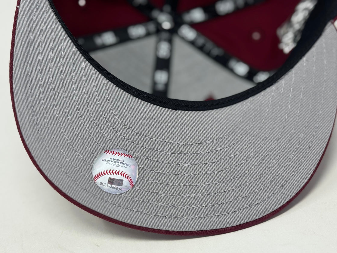 New York Yankees 1999 World Series Fitted Hats-Burgundy