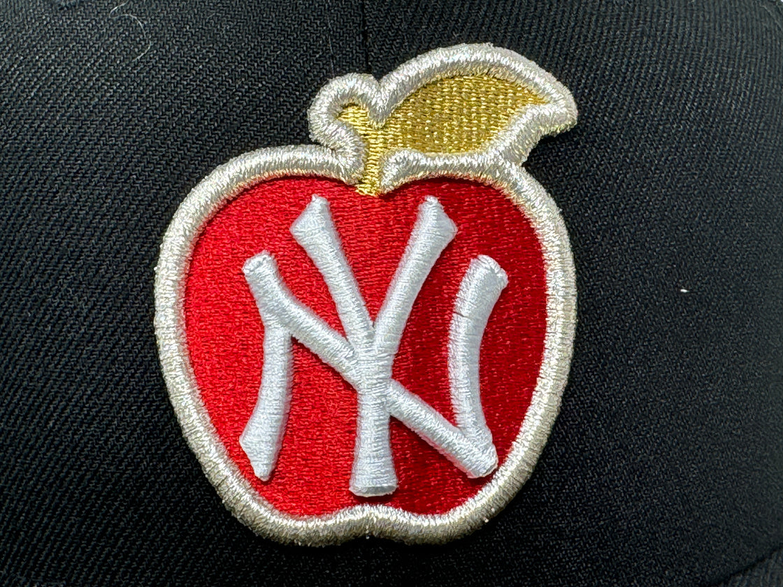 New York Yankees 1996 World Series Apple Logo Black 59Fifty New Era Fitted Hat