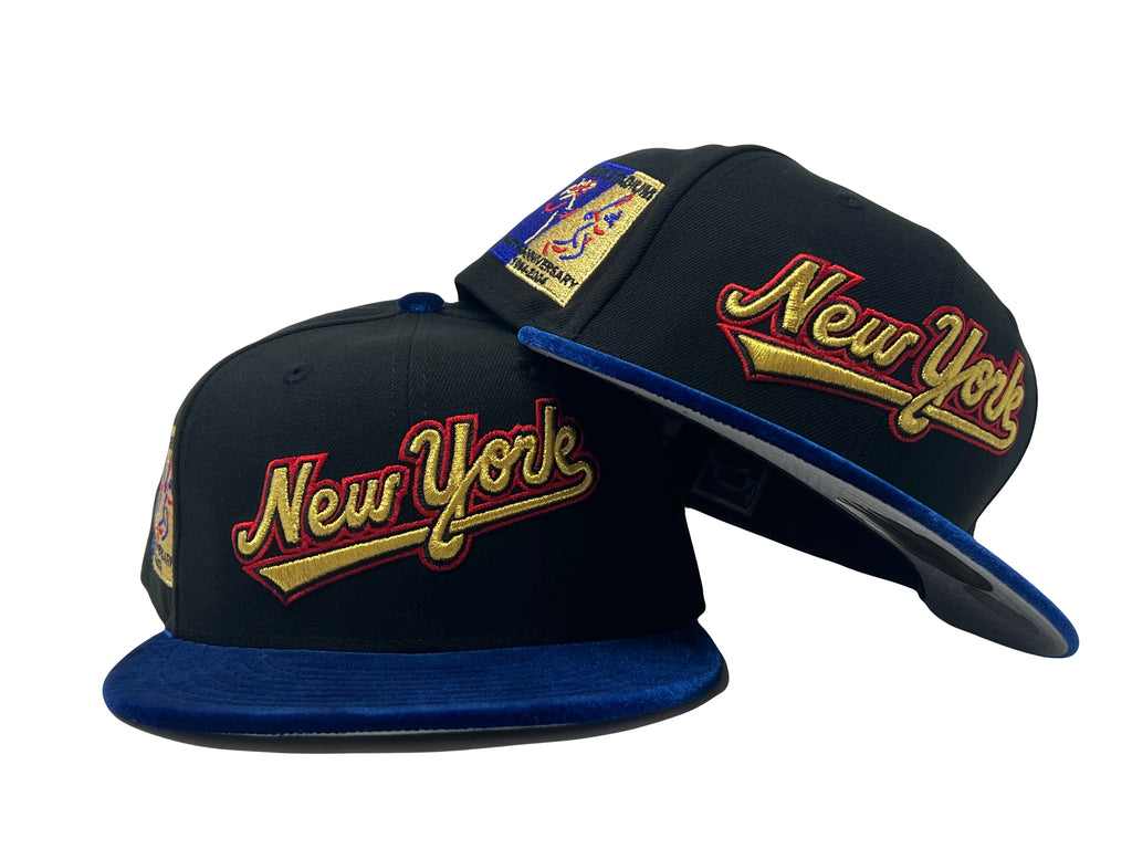 New York Mets 1964-2004 Shea Stadium Royal Velvet Visor New Era Fitted Hats