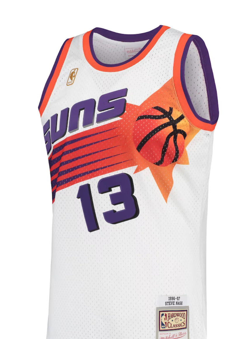 Phoenix Suns Steve Nash Mitchell & Ness White 2001/02 Hardwood Classics Swingman Jersey