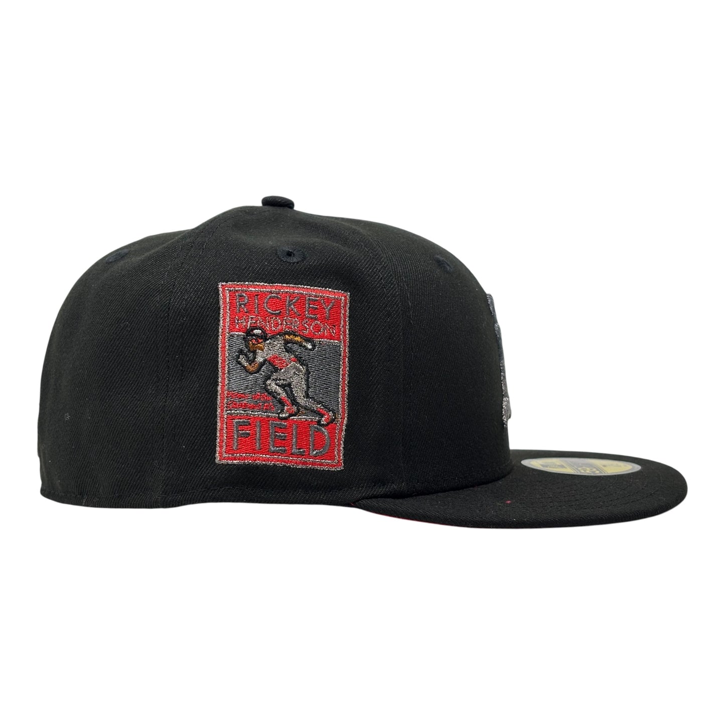 Oakland Athletics Rickey Handerson Field "Drip Pack" Fitted Hat-Black Red