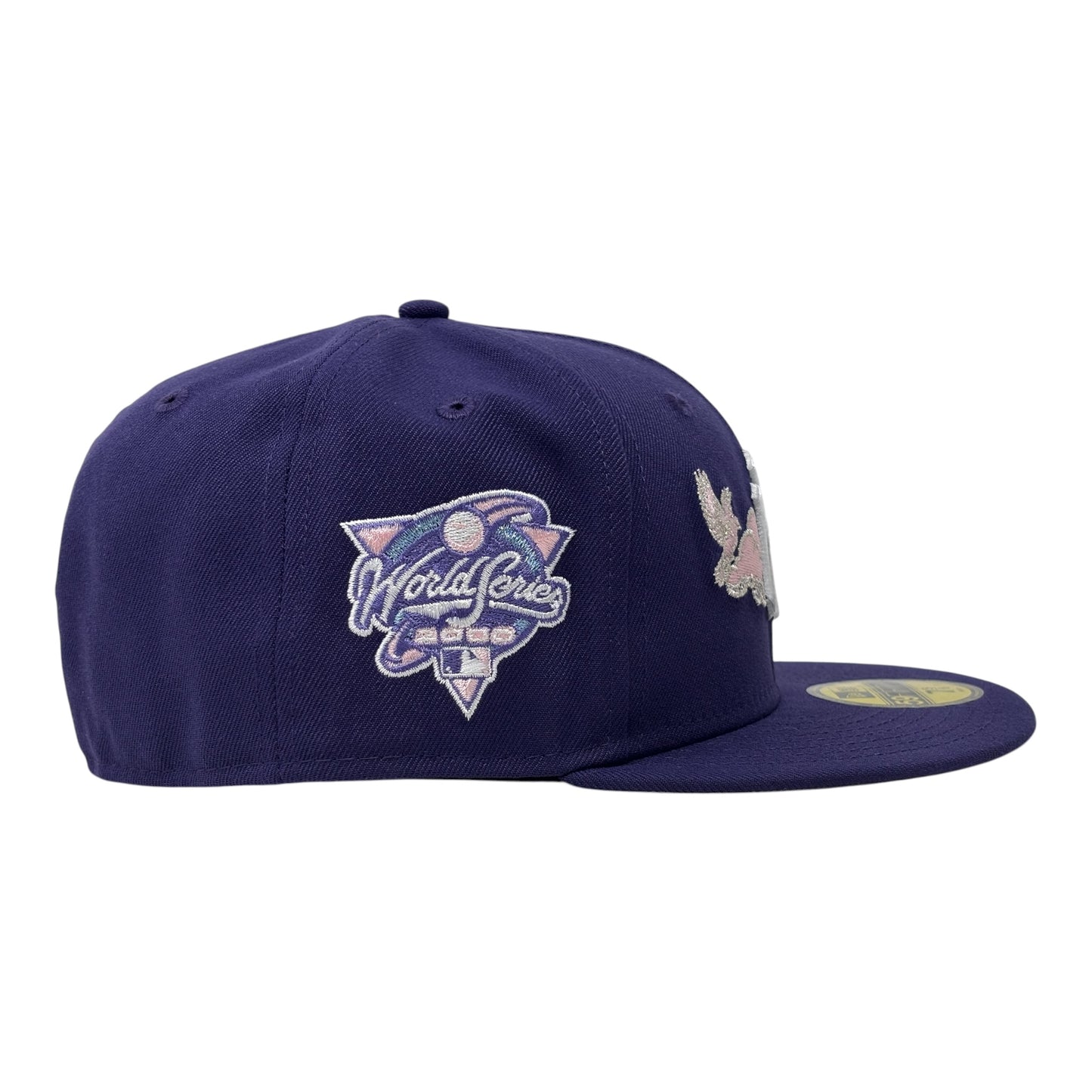 New York Yankees 2000 World Series "Bird in the Cloud" Fitted Hats-Purple