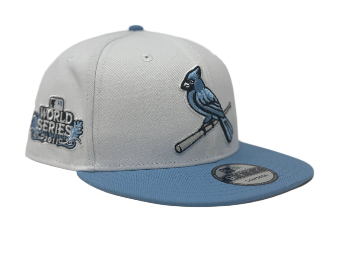 St. Louis Cardinals 2011 World Serie White Sky Blue Visor Snapback Hats