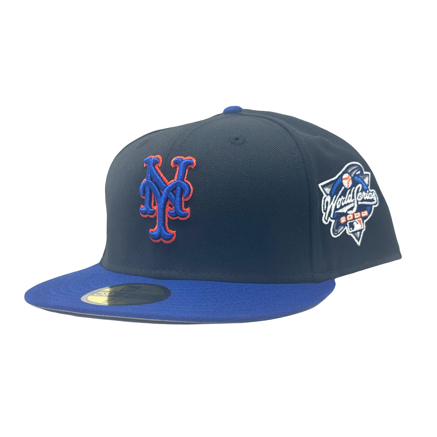 New York Mets 2000 World Series Black Royal Blue 59Fifty New Era Fitted Hat