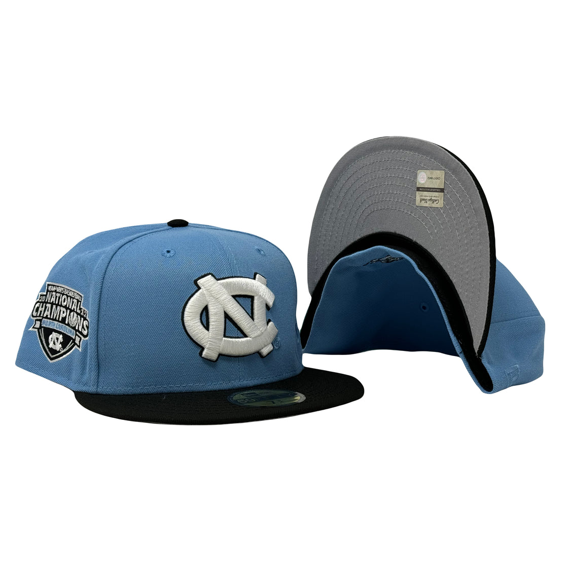North Carolina Tar Heels 2012 National Champions Sky Blue Black 59FIFTY New Era Fitted Hat