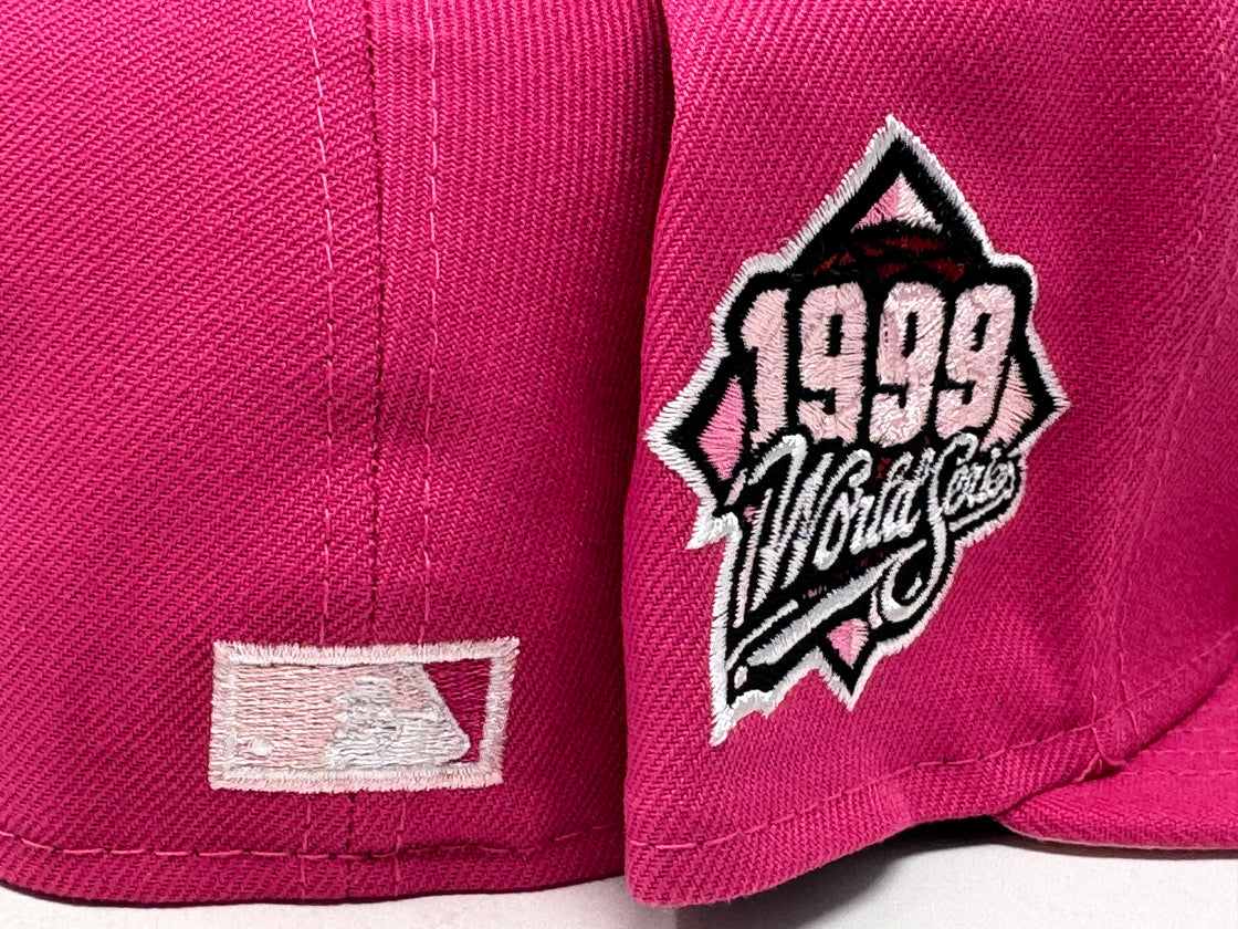 New York Yankees 1999 World Series Cherry Blossom Pack Hot Pink 59Fifty New Era Fitted Hat