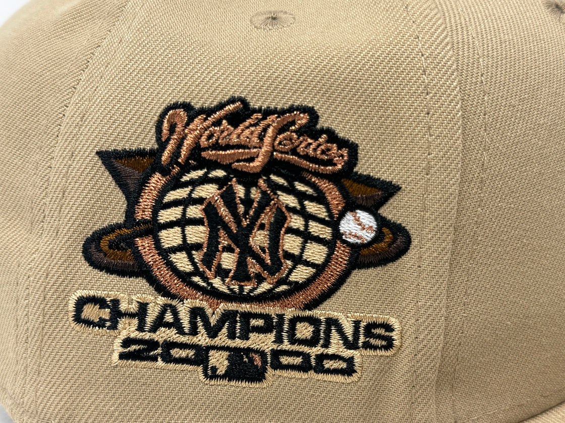New York Yankees 2000 World Series Fitted Hats-Camel