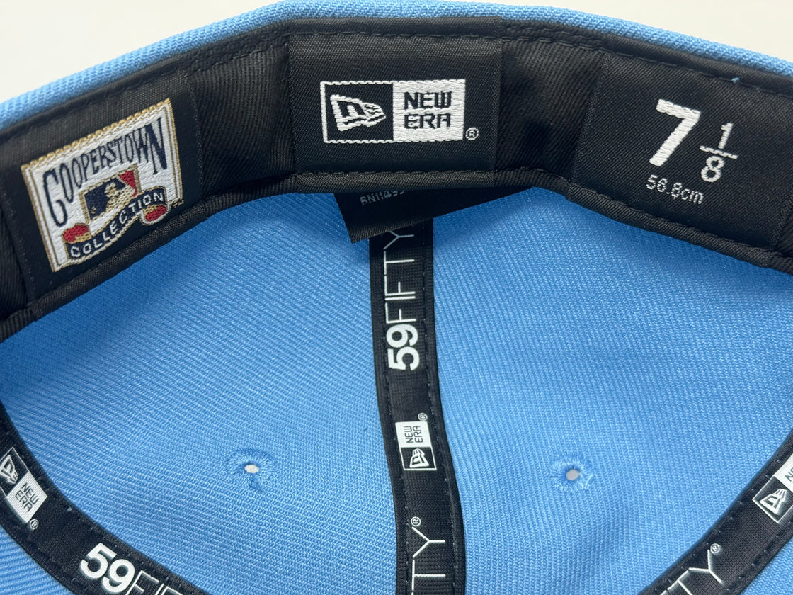 New York Yankees 1999 World Series Floral Logo Fitted Hat-Sky