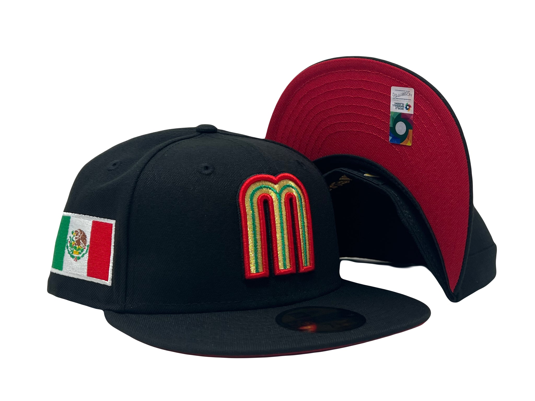 New Era 59FIFTY Mexico Wbc 2-Tone Brown/Red Fitted Hat 73/4