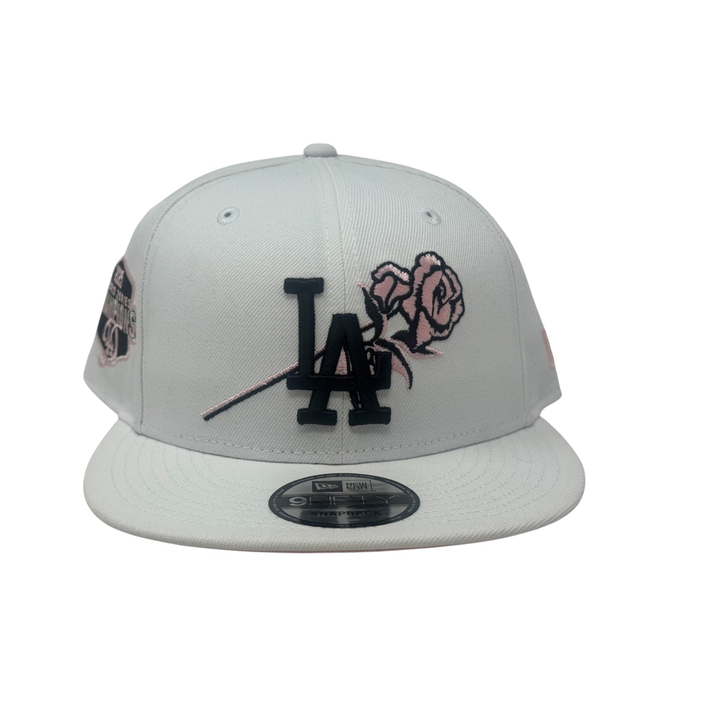 Los Angeles Dodgers 2025 World Champions Floral Logo Snapback-White