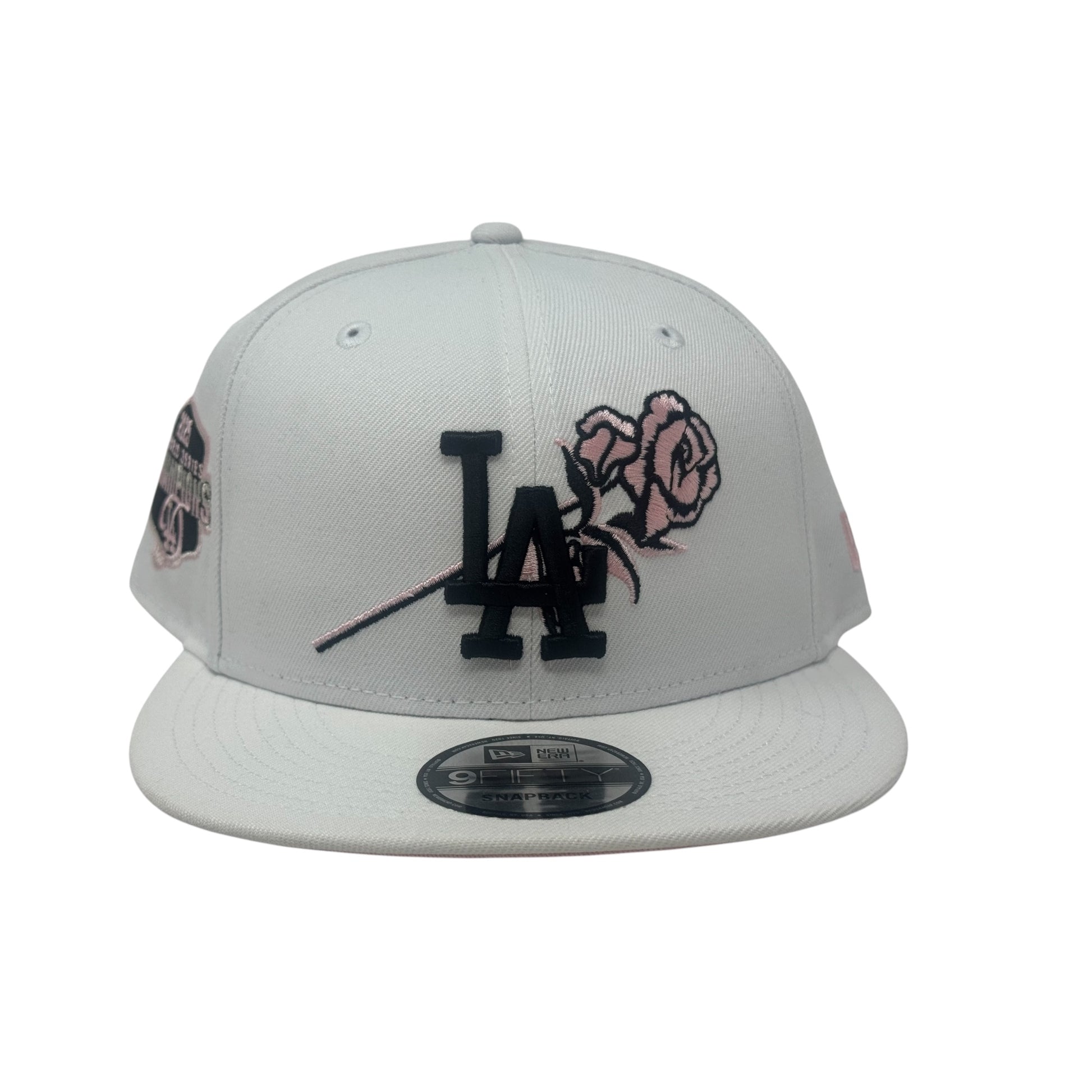Los Angeles Dodgers 2025 World Champions Floral Logo Snapback-White