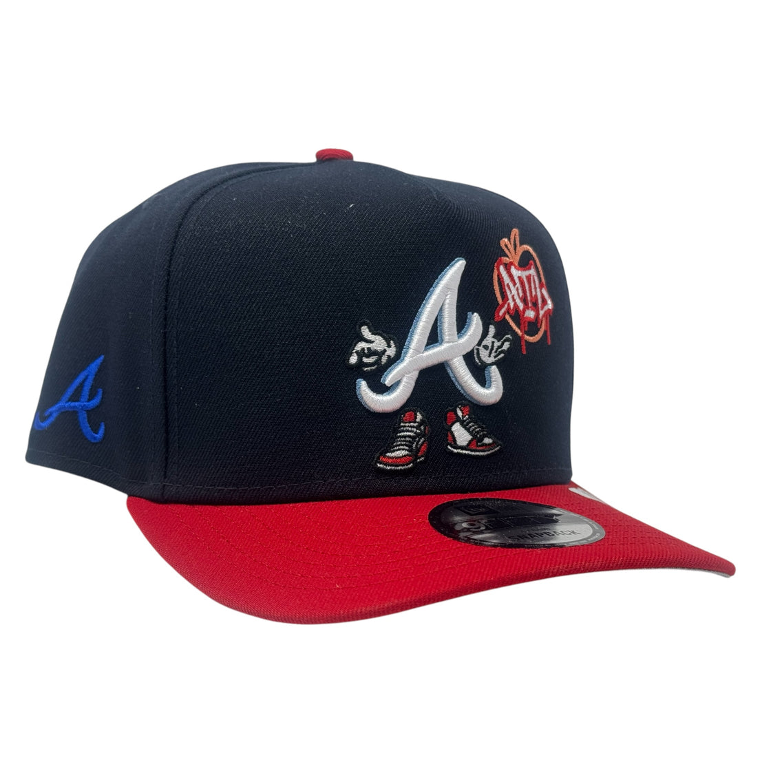 Atlanta Braves Cartoon 9Fifty A Frame Snapback Hats-Navy