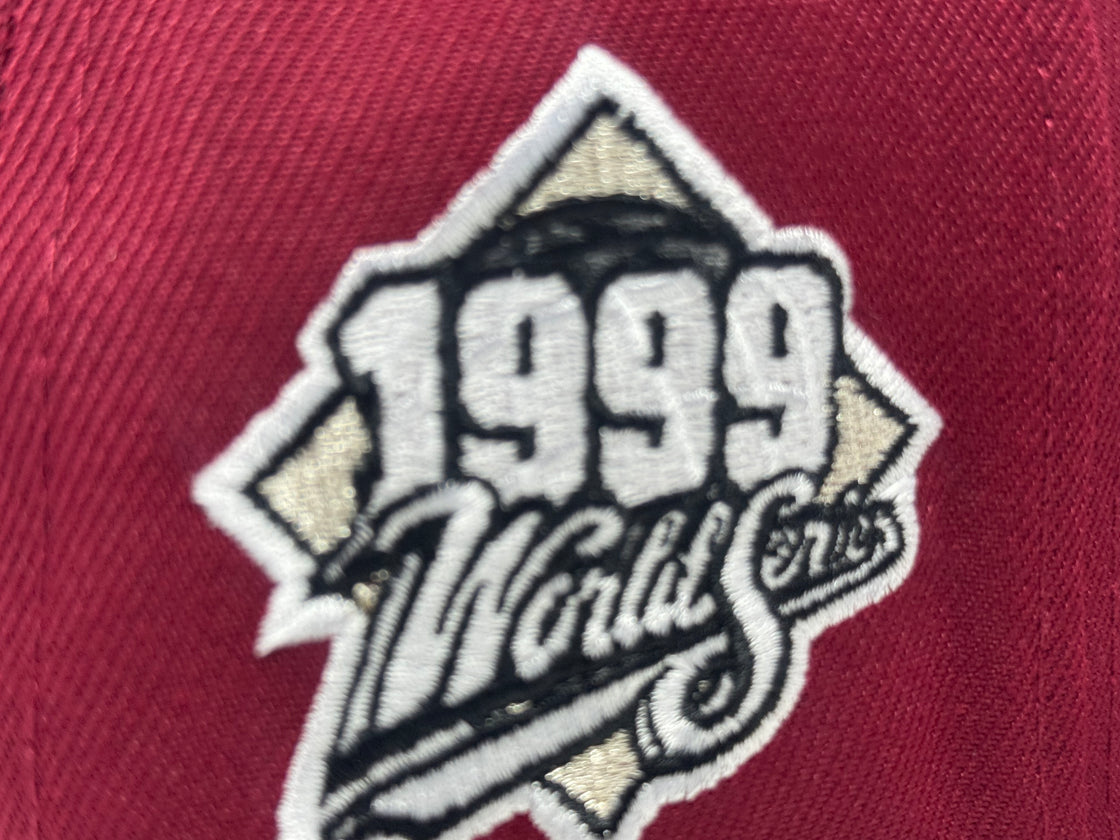 New York Yankees 1999 World Series Fitted Hats-Burgundy