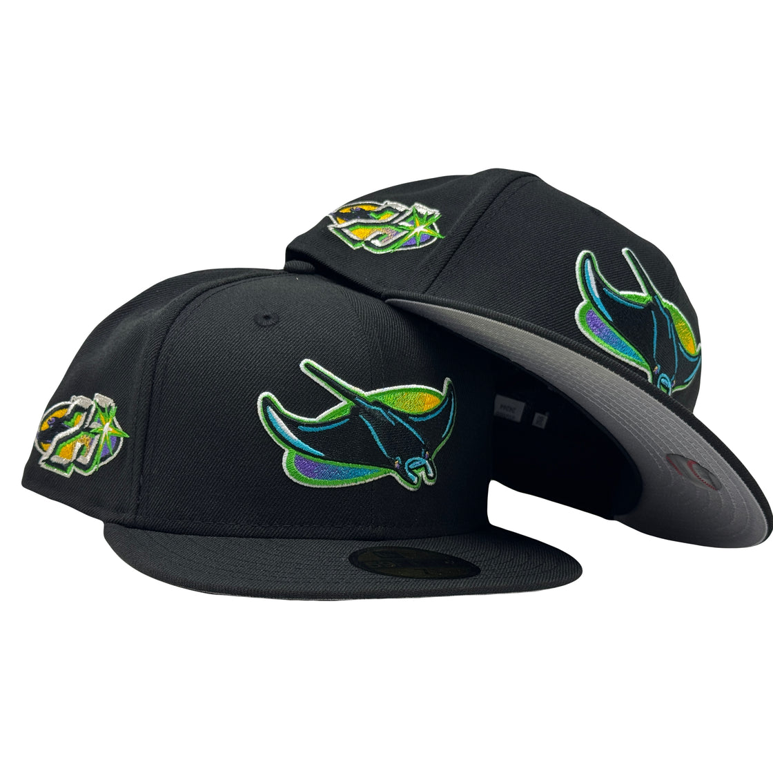 Tampa Bay Devil Rays 25th Anniversary Black New Era Fitted Hat