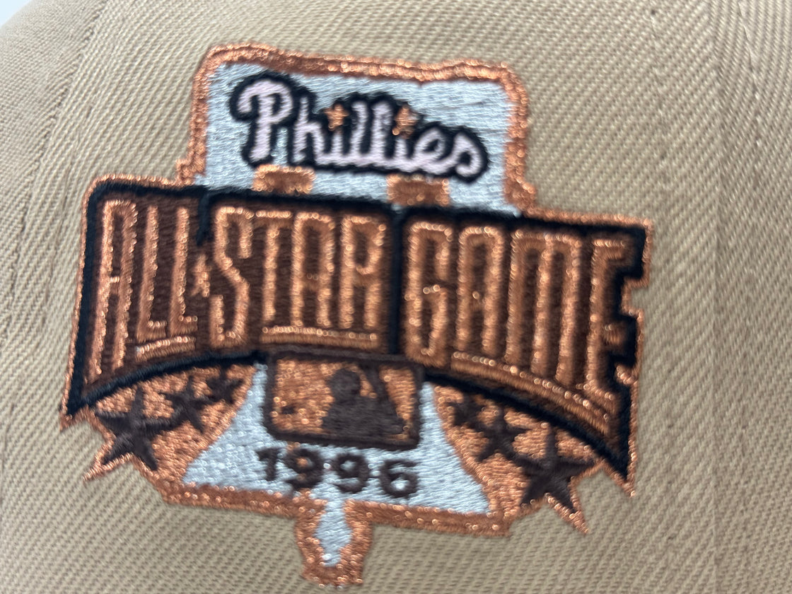 Philadelphia Phillies 1996 All Star Game Camel pink Brim Fitted Hats