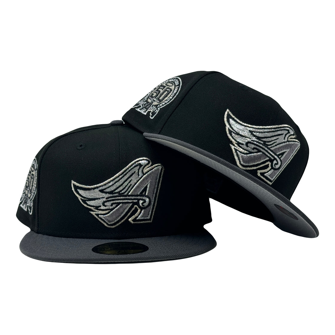 Los Angeles Angels 50th Anniversary Black 59Fifty New Era Fitted Hat