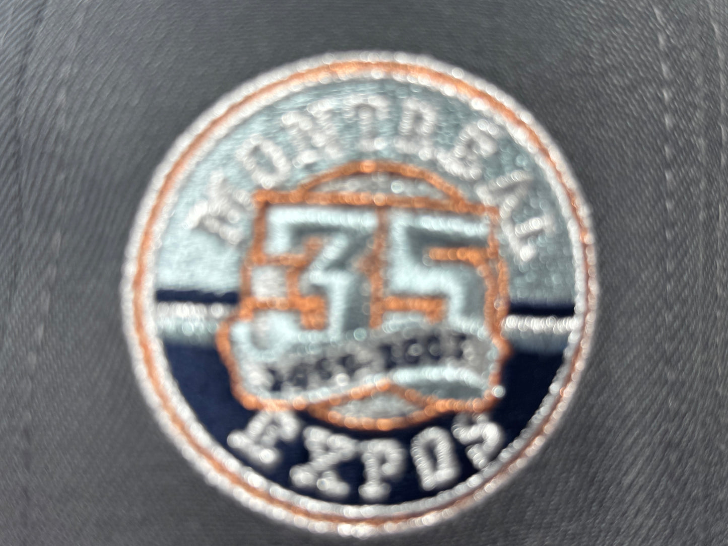 Montreal Expos 35th Anniversary Dark Gray Navy Visor Fitted Hats